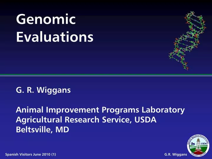 genomic evaluations