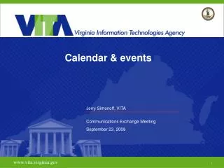 Calendar &amp; events