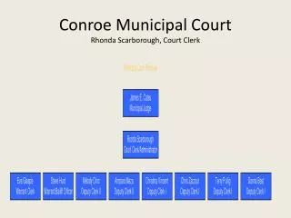 Conroe Municipal Court Rhonda Scarborough, Court Clerk