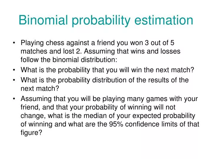 binomial probability estimation