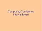Computing Confidence Interval for Mean FSI: Population Estimation at Kennesaw State University - slide 1