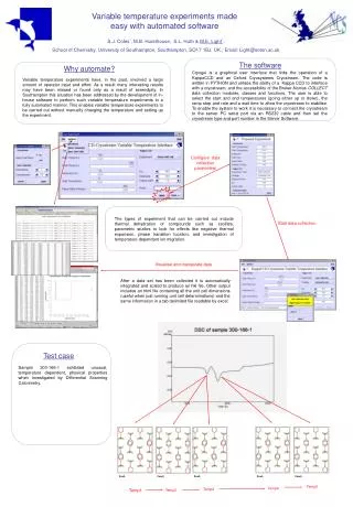 Variable temperature experiments made easy with automated software