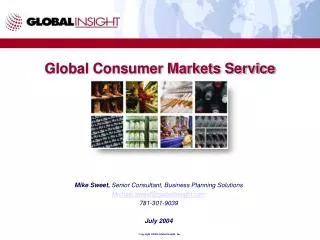 Global Consumer Markets Service