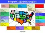 Contact Information for Program Support Managers Across Multiple Locations - slide 1