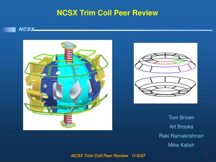 ncsx trim coil peer review