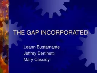 THE GAP INCORPORATED