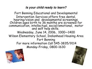 Is your child ready to learn?