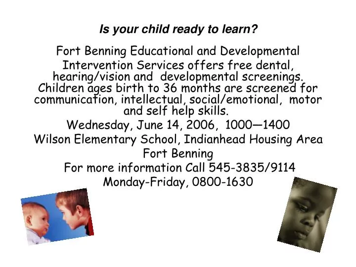 is your child ready to learn
