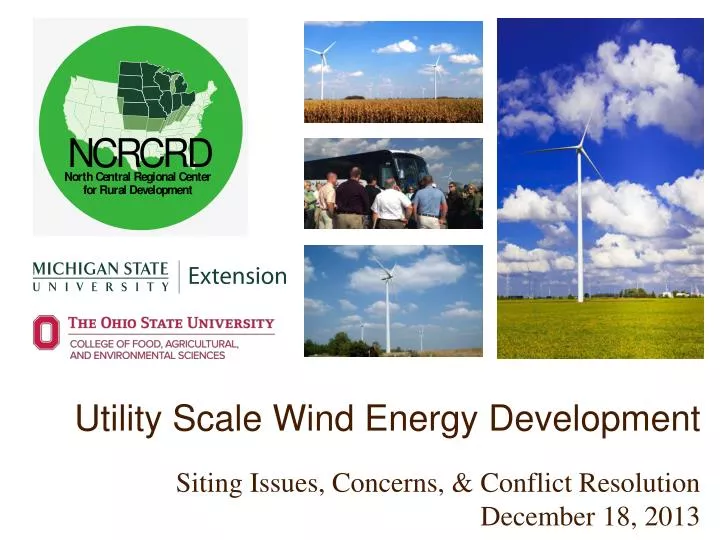 utility scale wind energy development