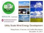 Utility Scale Wind Energy Development - slide 1