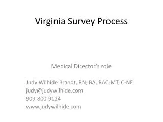 Virginia Survey Process