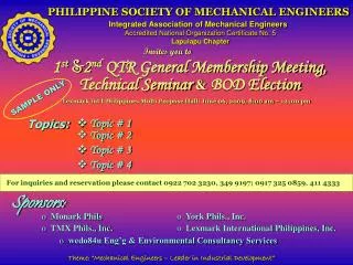 PHILIPPINE SOCIETY OF MECHANICAL ENGINEERS