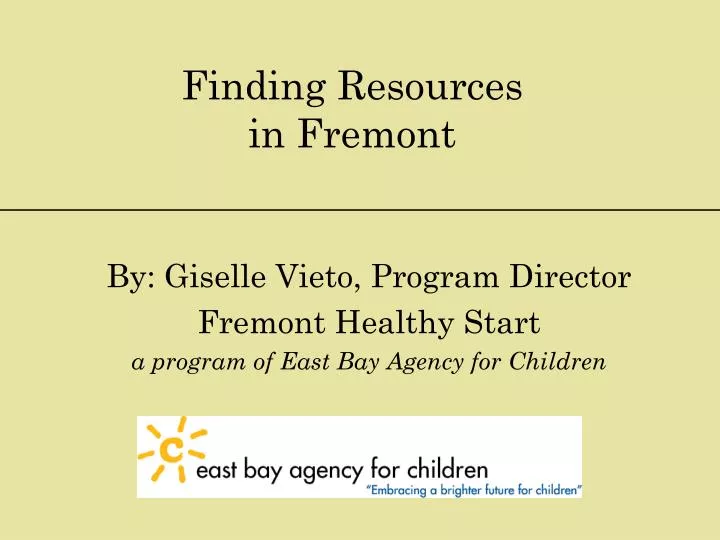 finding resources in fremont