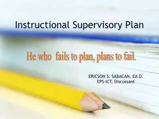 Instructional Supervisory Plan