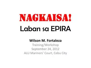 NAGKAISA! Laban sa EPIRA