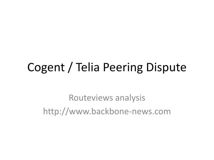 cogent telia peering dispute