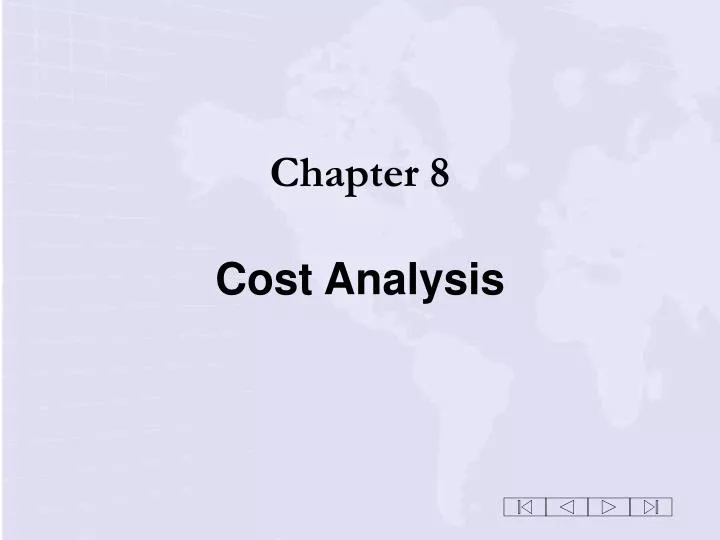 chapter 8 cost analysis