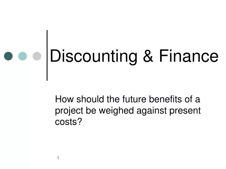 discounting finance