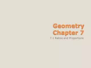 Geometry Chapter 7