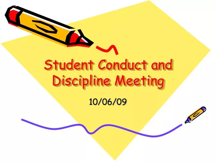 student conduct and discipline meeting