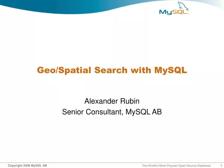 geo spatial search with mysql