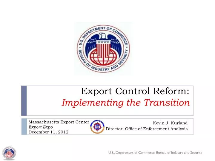 export control reform implementing the transition
