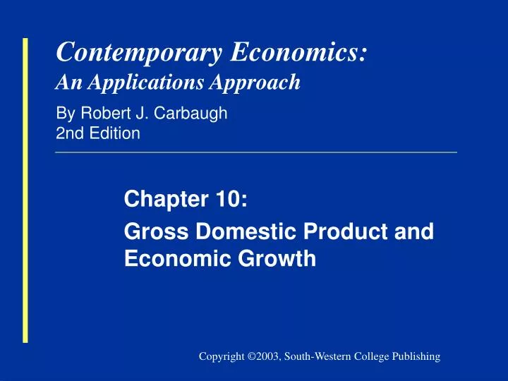 contemporary economics an applications approach by robert j carbaugh 2nd edition
