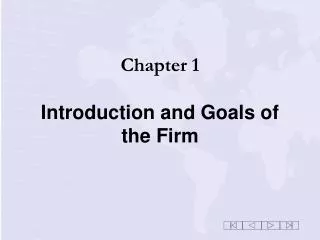 chapter 1 introduction and goals of the firm