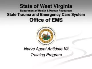 Nerve Agent Antidote Kit Training Program