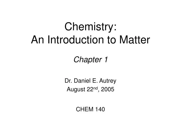 chemistry an introduction to matter