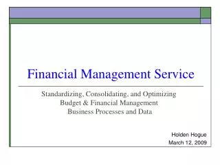 Financial Management Service