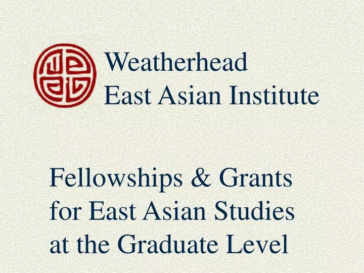weatherhead east asian institute