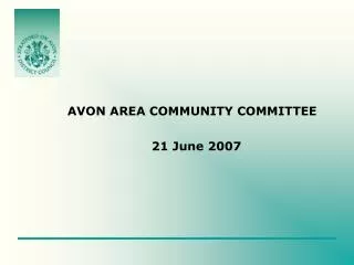 AVON AREA COMMUNITY COMMITTEE
