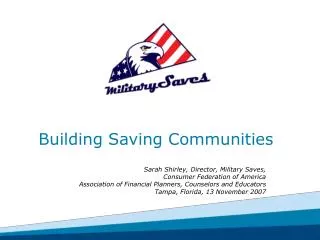 Building Saving Communities