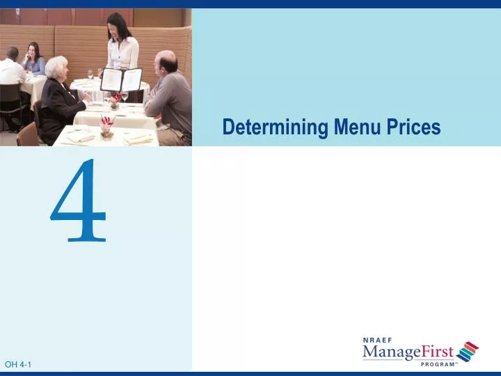 determining menu prices