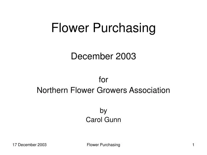 flower purchasing