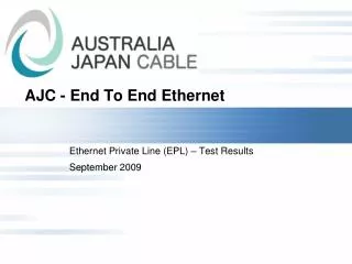 AJC - End To End Ethernet
