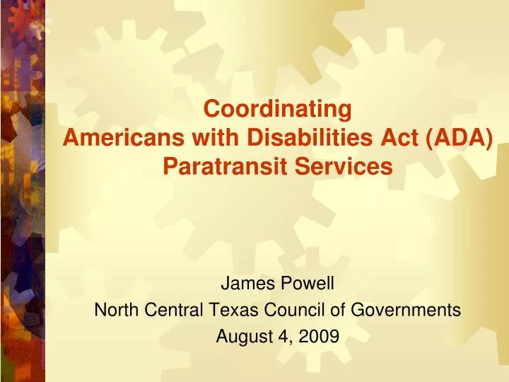 coordinating americans with disabilities act ada paratransit services