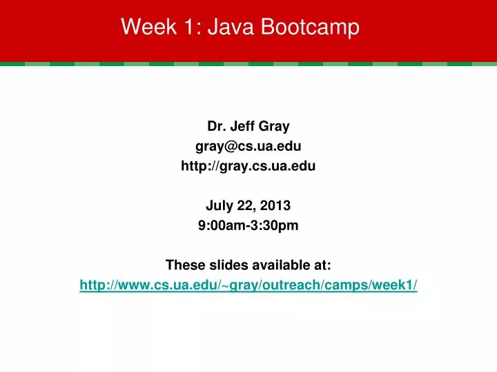 week 1 java bootcamp