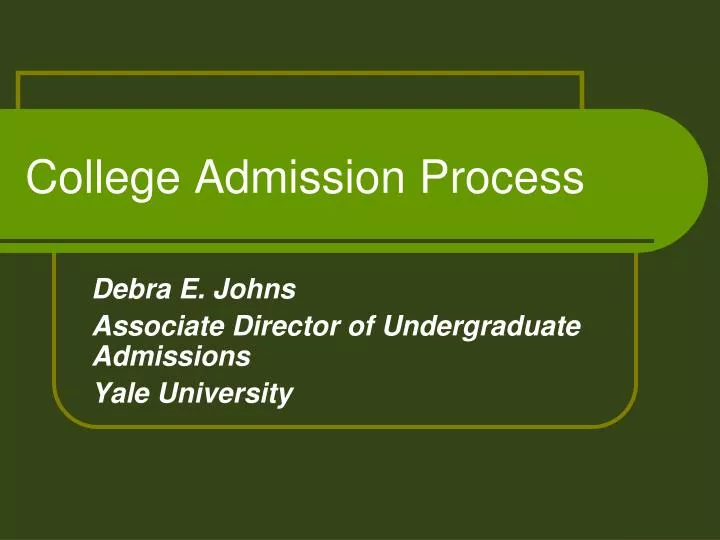 college admission process