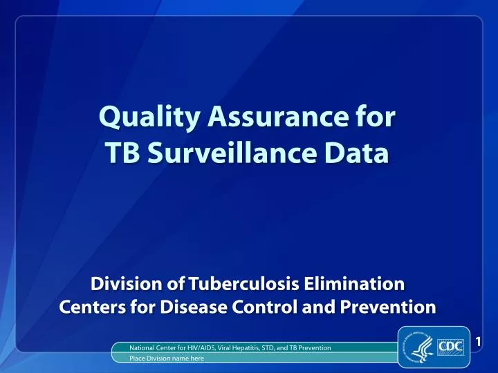 quality assurance for tb surveillance data