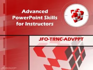 Advanced PowerPoint Skills for Instructors
