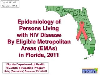 Epidemiology of Persons Living with HIV Disease