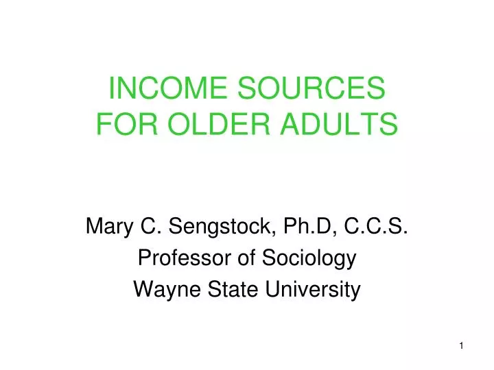 income sources for older adults