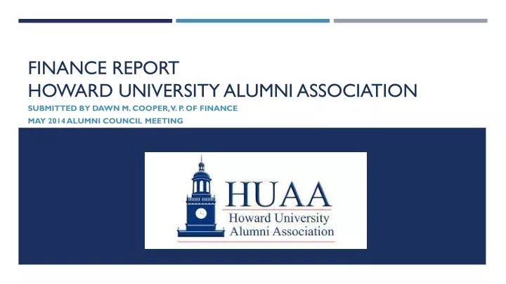 finance report howard university alumni association