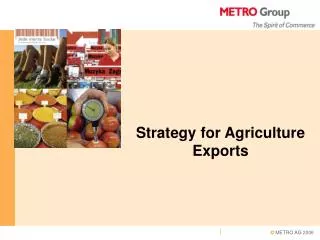 Strategy for Agriculture Exports