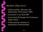 Module Objectives - slide 1