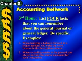 Accounting Bellwork