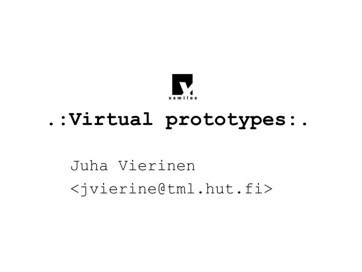 virtual prototypes