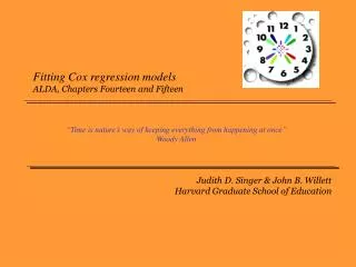 fitting cox regression models alda chapters fourteen and fifteen